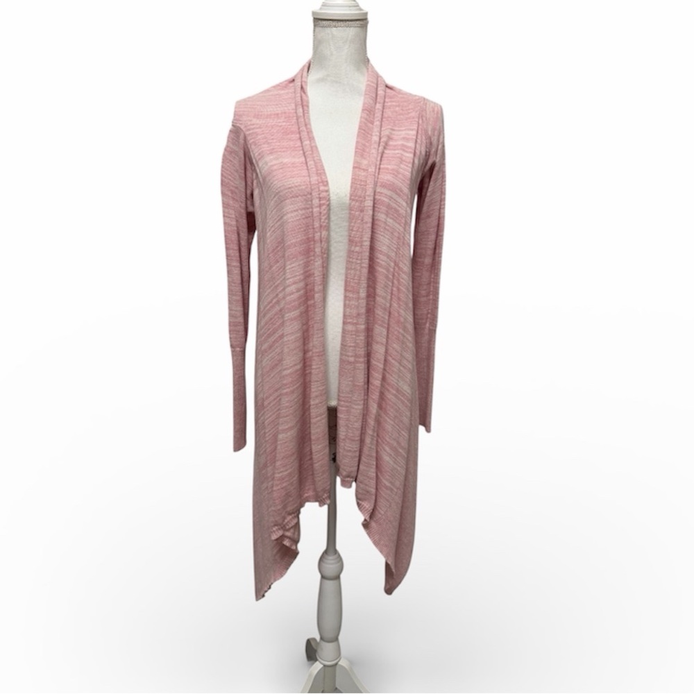 prAna Womens Loveland Wrap Blush Pink Open Front Cardigan S